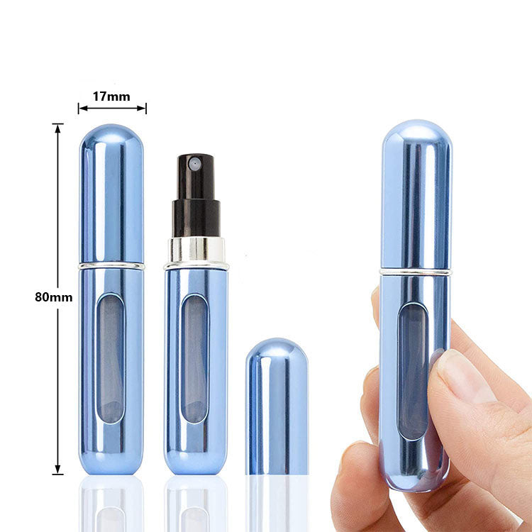 5-Pcs Red 5ml Refillable Perfume Atomizer Portable Bottom Fill Travel Spray Bottle for Fragrance and Aftershave Australian Travel Essential