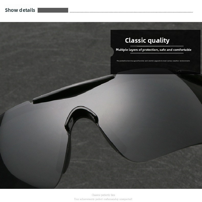 2-PCS Bright black frame with clear lenses Men's Sports Cycling Sunglasses Windproof PC Frame Wrap Around Design for Riding Fishing Running Reliable Outdoor Protection Australian Style