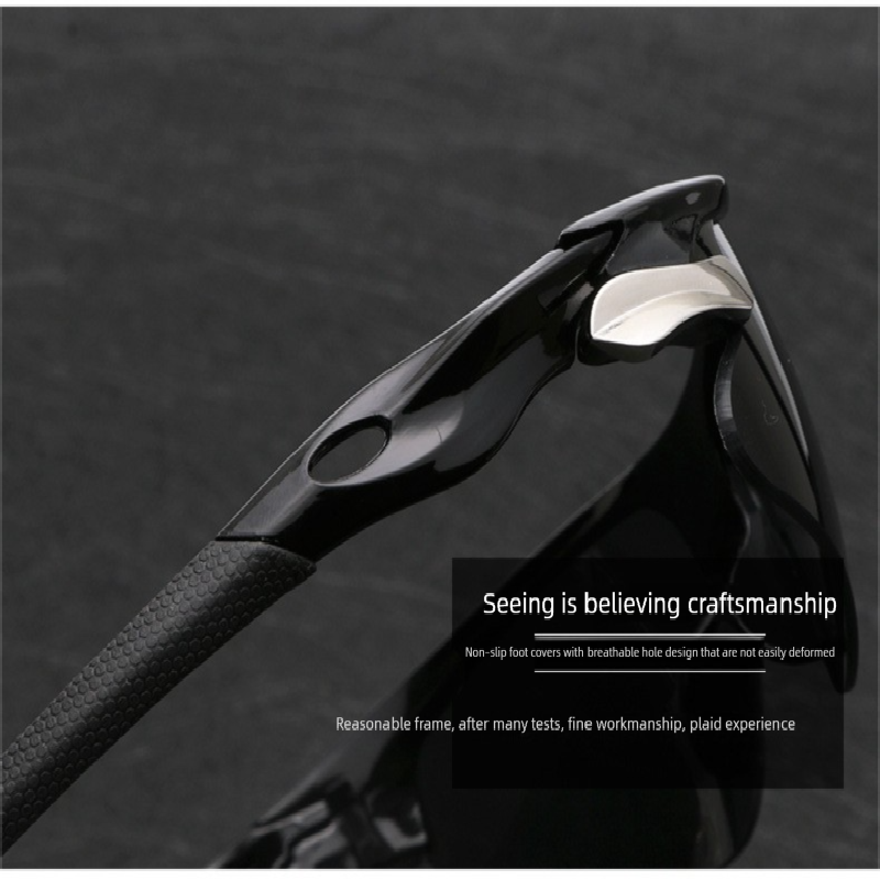 2-PCS Bright black frame with blue mercury Men's Sports Cycling Sunglasses Windproof PC Frame Wrap Around Design for Riding Fishing Running Reliable Outdoor Protection Australian Style