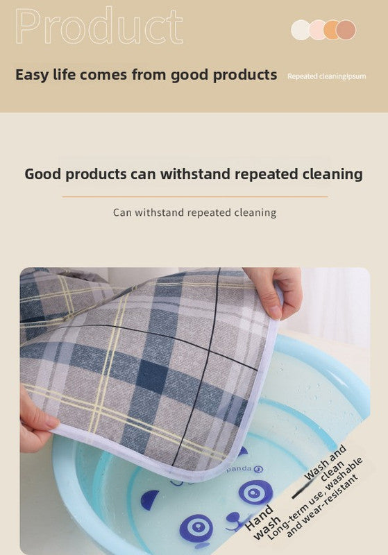 Washable Incontinence Bed Pad 115x200cm Reusable Waterproof Mattress Protector with Non-Slip Backing 4-Layer Absorbent Underpad for Elderly and Adults Smoky gray