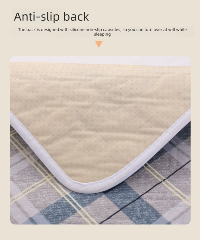 Washable Incontinence Bed Pad 180x200cm Reusable Waterproof Mattress Protector with Non-Slip Backing 4-Layer Absorbent Underpad for Elderly and Adults Smoky gray