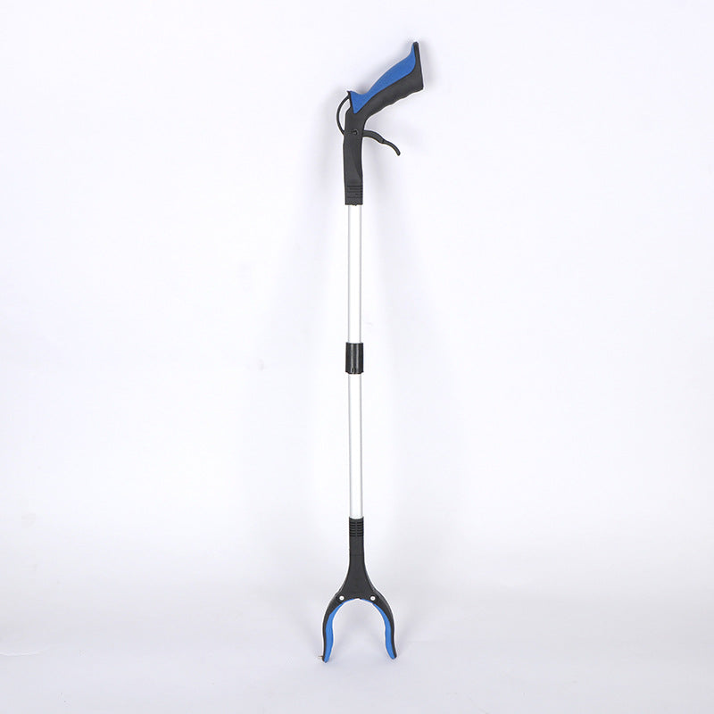 Orange and Black Handle Foldable Grabber Reacher Tool - 83cm Aluminium Litter Picker with Magnetic Tip - Lightweight Mobility Aid for Garden & Home Rubbish Cleanup