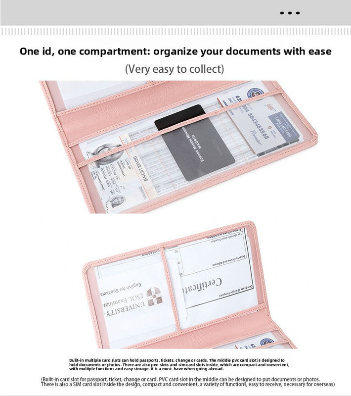 Car Registration and Insurance Holder - Premium PU Leather Vehicle Document Wallet - Slim Glove Box Organiser for Rego Papers, Logbook & ID Cards - Black
