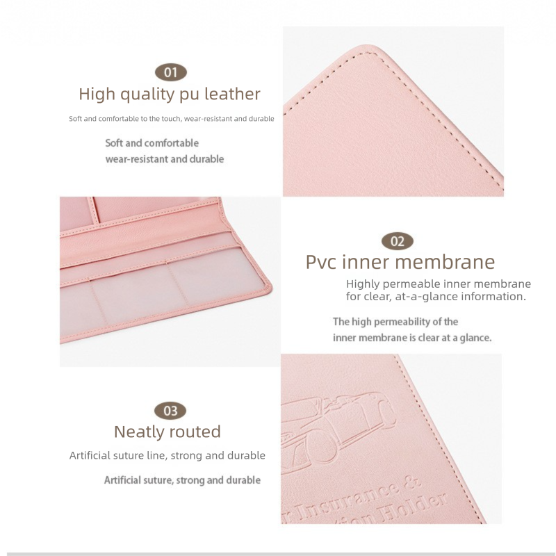 Car Registration and Insurance Holder Gold Glitter - Luxury Bling Vehicle Document Wallet - Slim Glove Box Organiser for Rego Papers, Logbook & ID Cards - Sparkle PU Leather