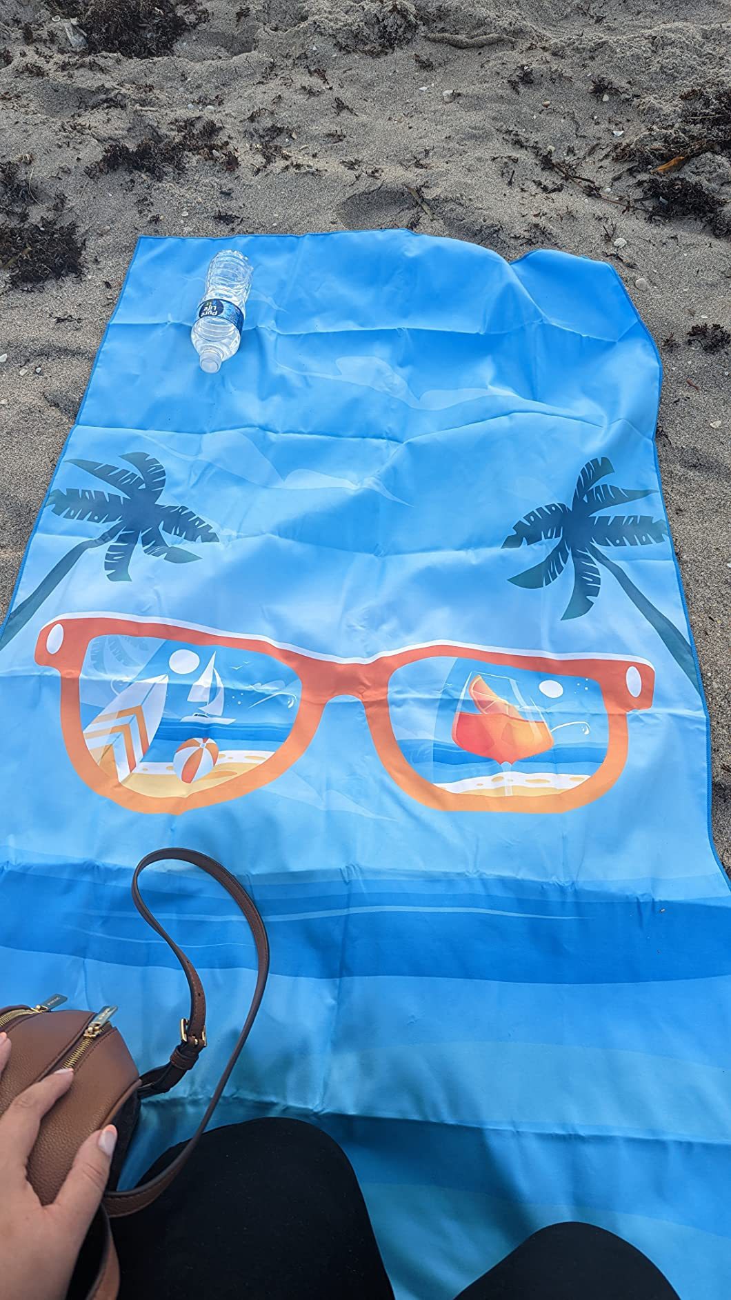 Sand Free Microfibre Beach Towel - "Hello Summer" Pool Print Quick Dry Travel Towel 70x150cm(200GSM) - Lightweight Absorbent for Beach, Swimming & Camping