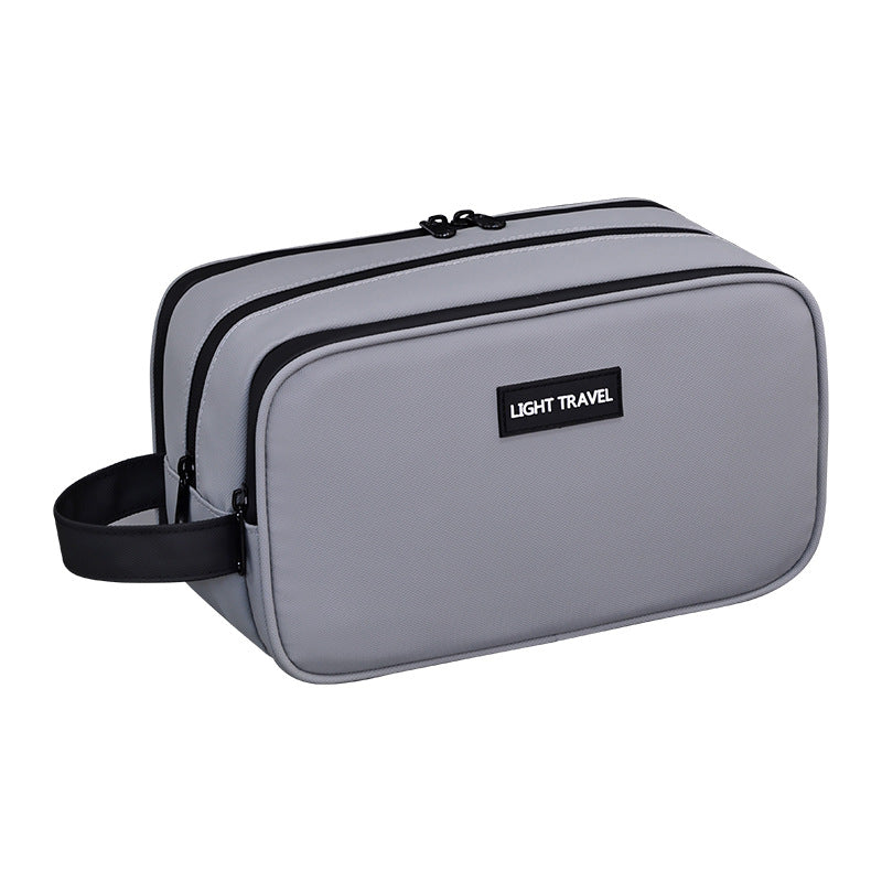 Large Waterproof Men's Toiletry Bag 3-Layer Travel Dopp Kit with Wet Dry Separation Portable Shower Organiser for Gym Business & Holiday Black