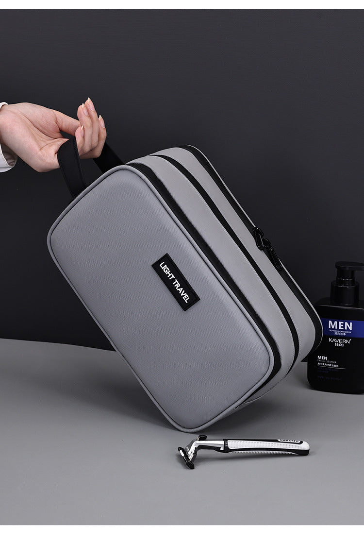 Large Waterproof Men's Toiletry Bag 3-Layer Travel Dopp Kit with Wet Dry Separation Portable Shower Organiser for Gym Business & Holiday Black