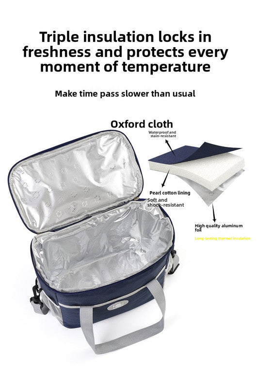 Insulated Lunch Bag Thermal Cooler Tote with Adjustable Shoulder Strap Waterproof Lining for Work School & Picnics Purple Small