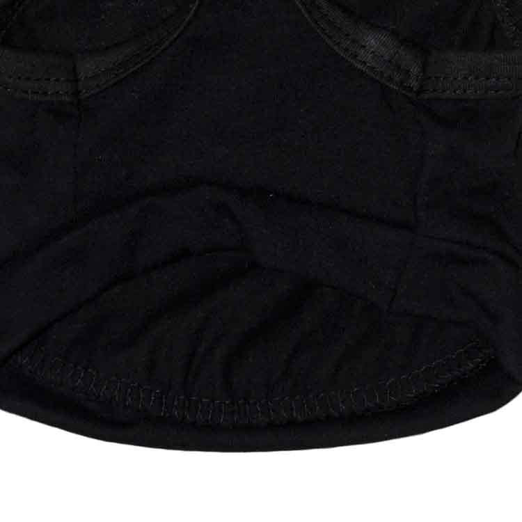 2 Pack Security Pet Vest Size S - Black Cotton Dog T-Shirt for Small Dogs Puppies & Cats - Summer Sleeveless Apparel with White Lettering