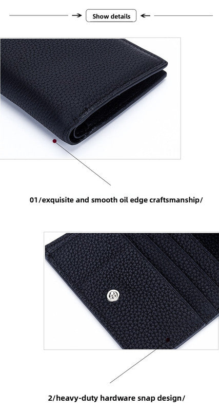 Women's Genuine Leather Bi-fold Wallet - Slim Short Purse with Coin Pocket & RFID Blocking - Soft Cowhide Minimalist Card Holder - Khaki