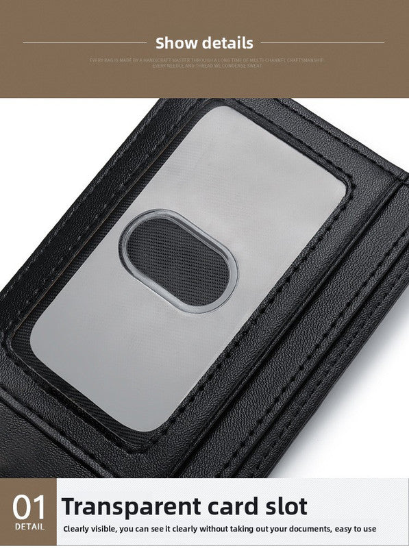 RFID Blocking Slim Bifold Wallet for Men - Carbon Fiber Texture PU Leather Card Holder with ID Window - Minimalist Front Pocket Purse - Blue