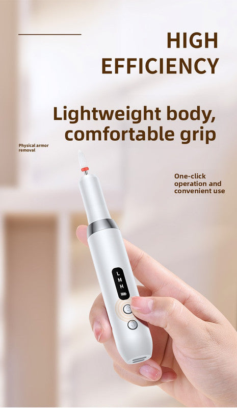 Electric Nail Drill Machine Cordless Portable E-File Kit with Charging Base LED Display 3 Speeds 15000RPM for Gel Polish Acrylic Removal Manicure Pedicure Home Khaki