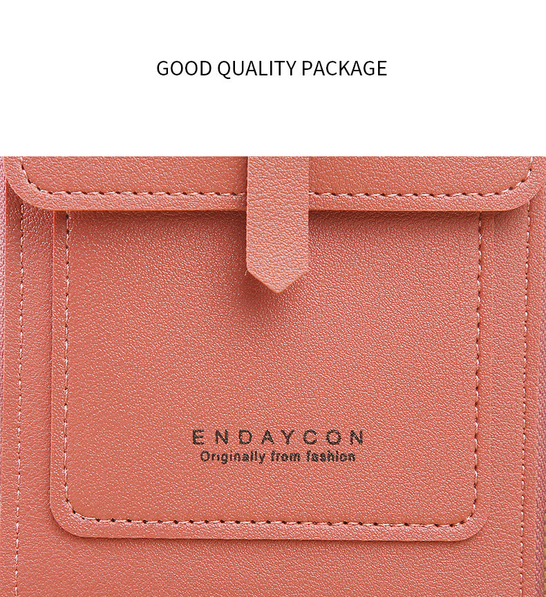 Women's Crossbody Phone Bag with Clear Touch Screen Window PU Leather Wallet Purse Multi-Pocket Shoulder Handbag Adjustable Strap Card Holder Dark pink