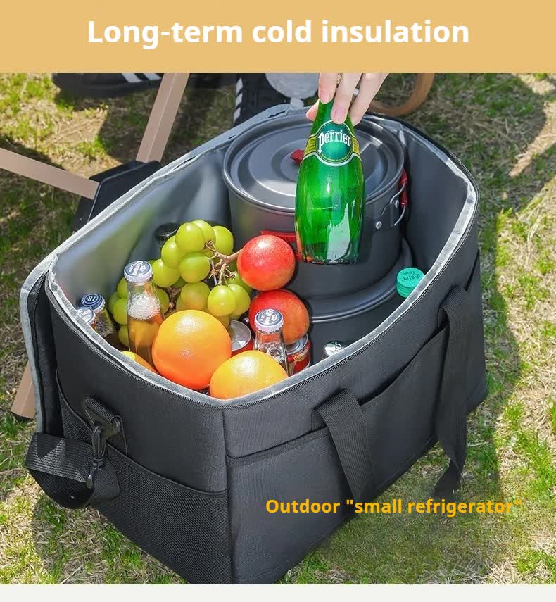 Small Insulated Lunch Bag 10L Cooler Tote Box with Shoulder Strap Leakproof Thermal Meal Prep Carrier for Work School Picnic Black
