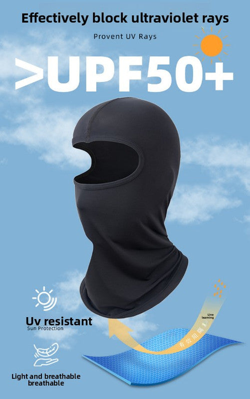 Cooling Balaclava Face Mask UPF50+ Sun Protection - Breathable Helmet Liner for Cycling Motorcycling & Fishing - Quick Dry Moisture Wicking - Grey