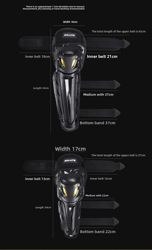 4 Piece Motorcycle Protective Gear Set Knee Pads and Elbow Guards Motocross Shin Armour Quick Release Hard Shell Adjustable Black