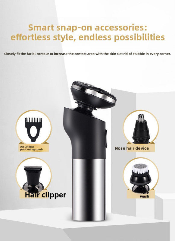Electric Shaver for Men 3D Rotary Razor Wet and Dry Waterproof USB Rechargeable LED Display Travel Lock Gift Box Blue
