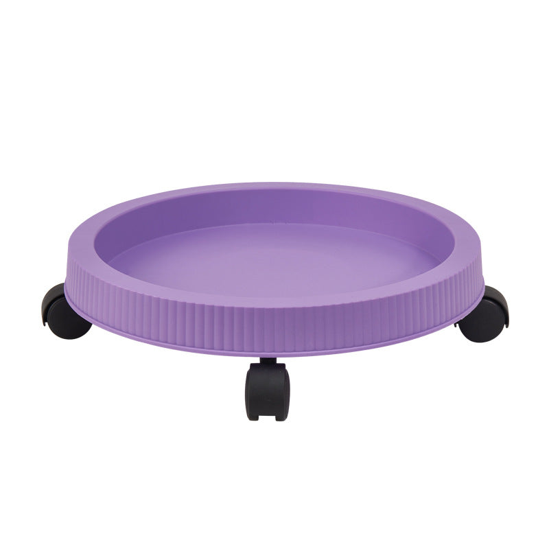 Purple 3-Tier Stackable Strawberry & Vegetable Planter with Mobile Wheel Tray - Space-Saving Vertical Gardening System