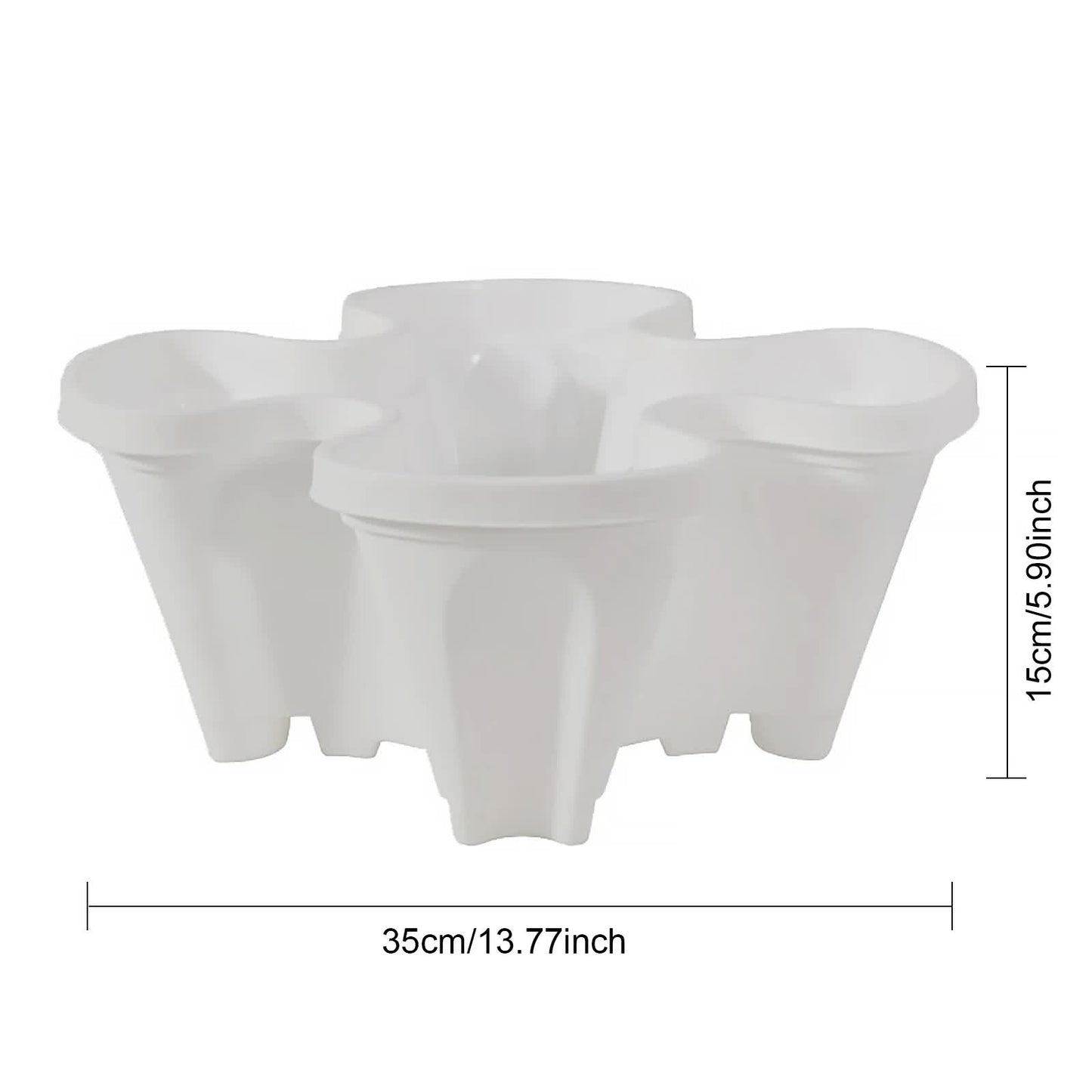 Purple 3-Tier Stackable Strawberry & Vegetable Planter with Mobile Wheel Tray - Space-Saving Vertical Gardening System