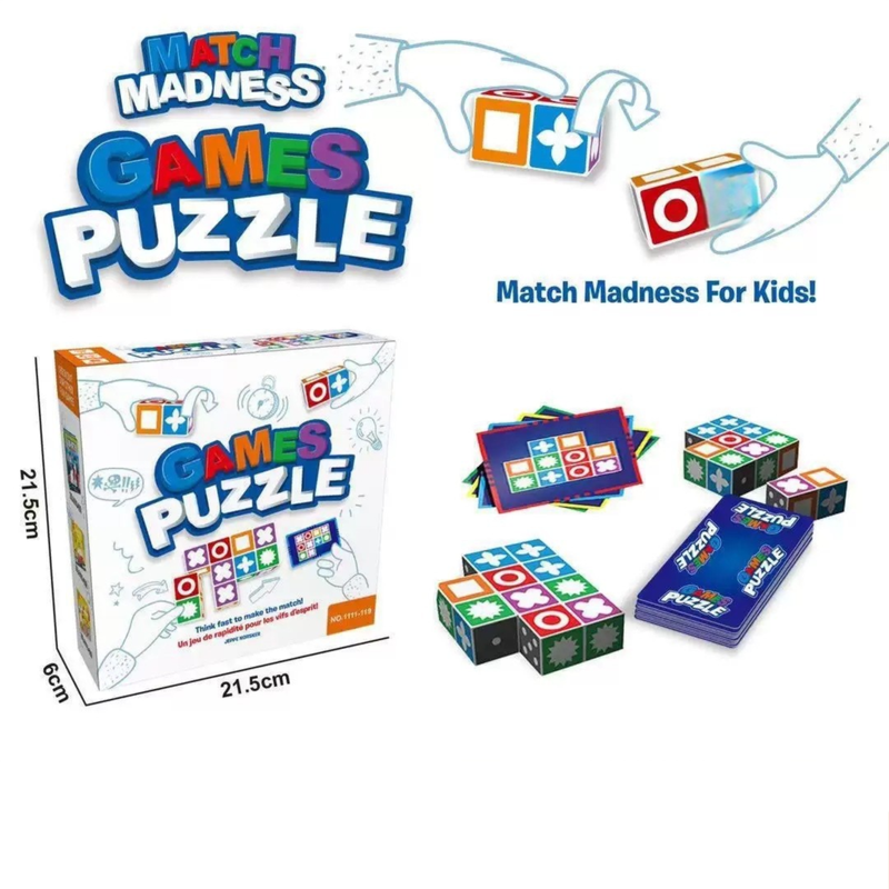 Blue Edition Kids Logic Thinking Matching Game - Interactive Educational Puzzle Toy Tabletop Board Game