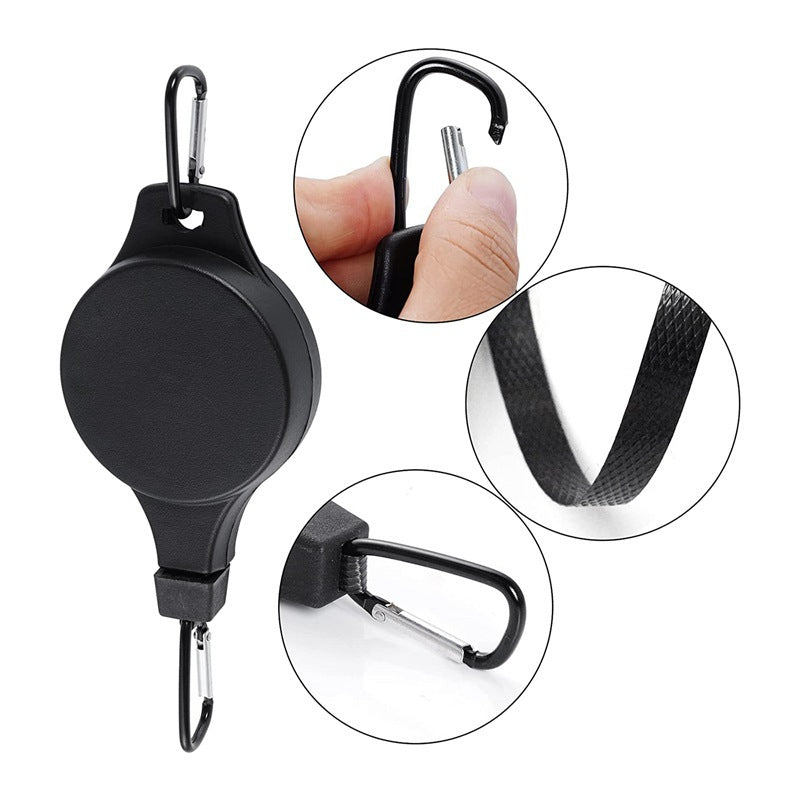 3PCS Black + 3PCS White Retractable Hanging Basket Pulley System & 6PCS Heavy Duty Stainless Steel S-Hooks Combo - Garden Plant Hanger(Max Load 5KG)