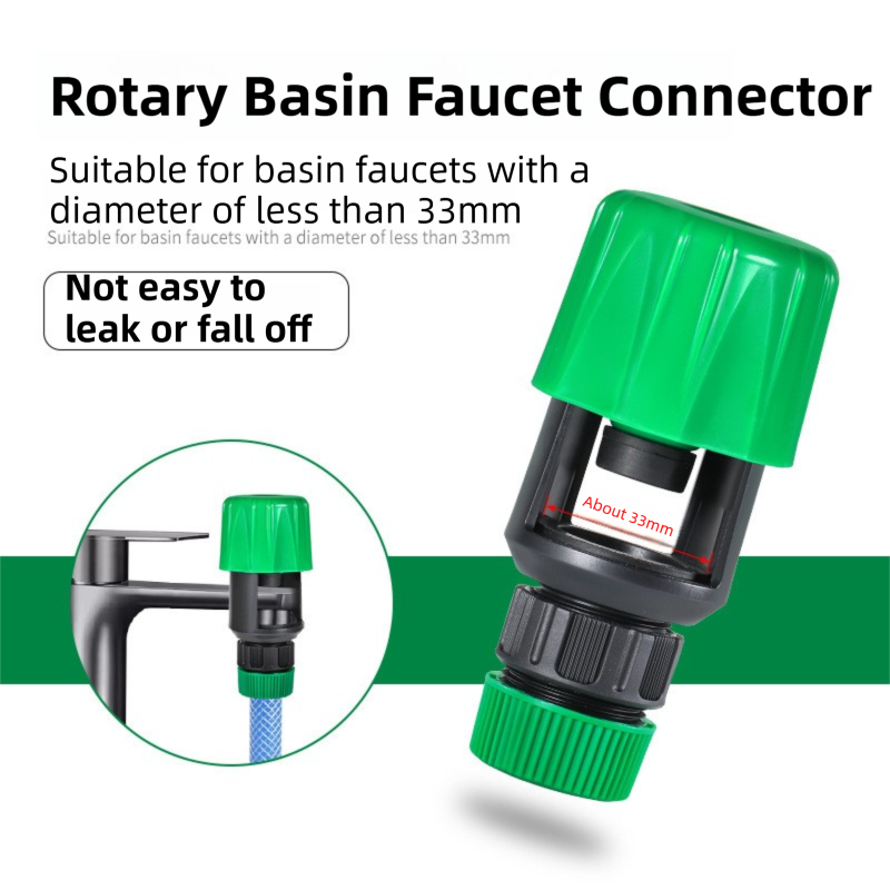 2-Pack Orange Universal Quick Connector for Taps Up To 3.3CM WIth Leak-Proof Design - Kitchen & Bathroom Mixer Tap to Garden Hose Adapter
