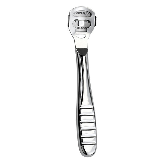 2-Pack Stainless Steel Foot Planer and Callus Remover - Professional Pedicure Tool for Dead Skin and Hard Calluses (Sliver)