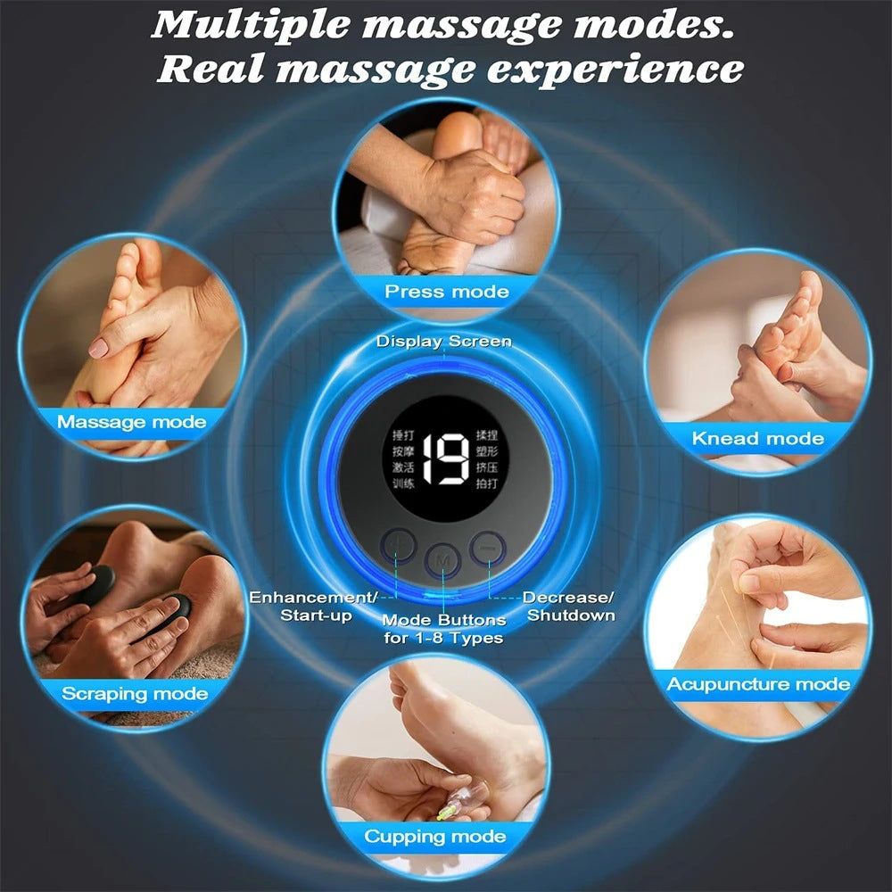 EMS Foot Massager Mat - Pulse Device for Foot Reflexology, Deep Tissue Massage, and Acupressure Stimulation