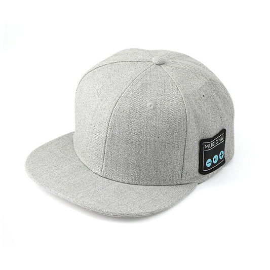 Light Grey Bluetooth 5.4 Music Adjustable Sun Hat - Wireless Audio Speaker Cotton Cap for Sports, Golf, and Outdoor Activities
