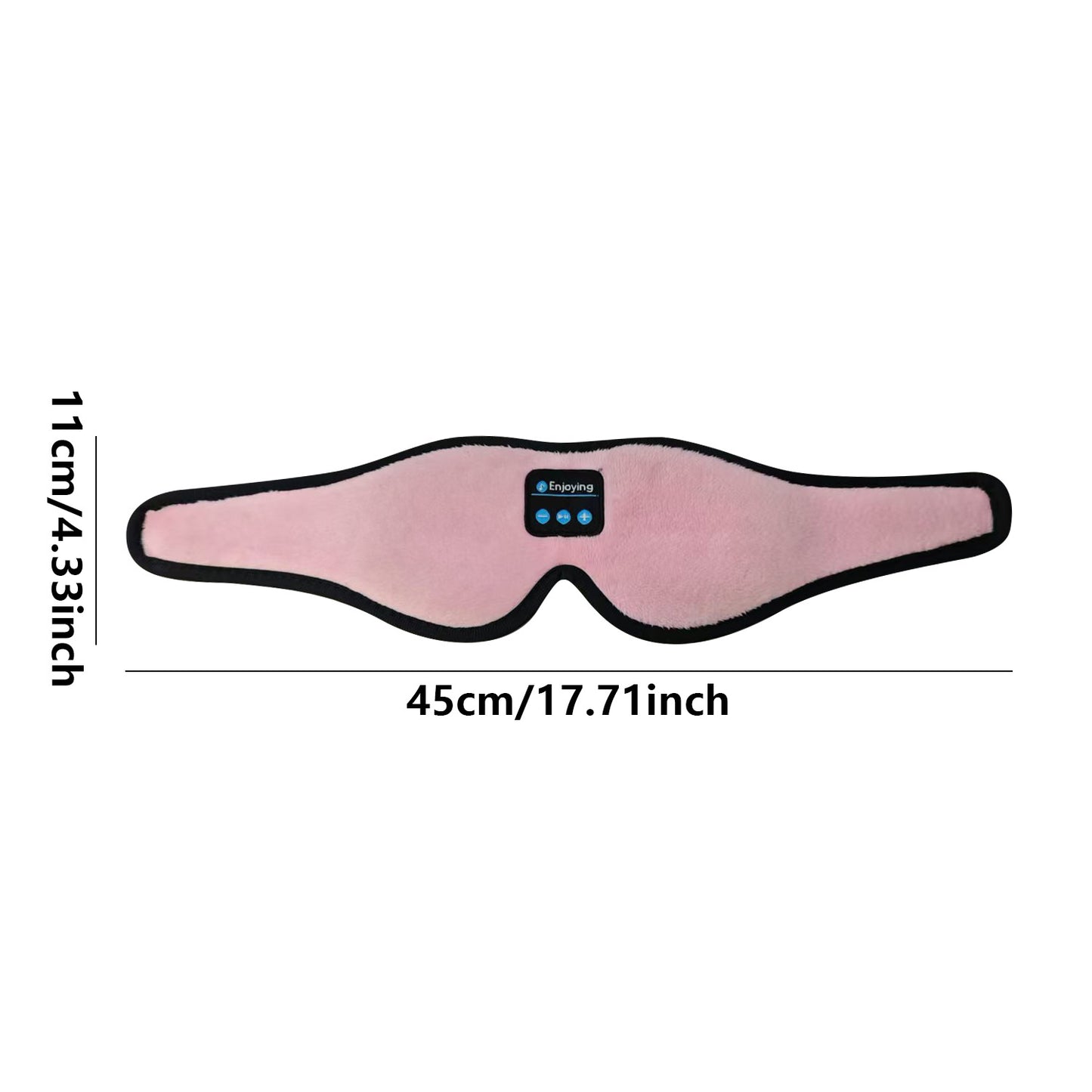 Pink 3D Wireless Bluetooth Sleep Mask with Integrated Stereo Headphones - 100% Blackout Memory Foam Eye Mask, Ultra-Long Battery Life & Washable Design