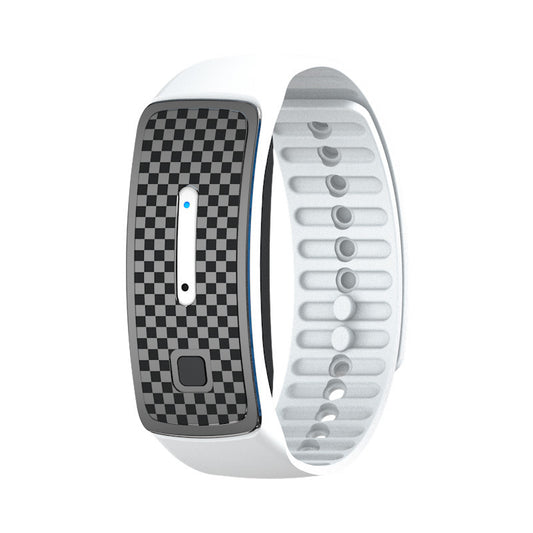 2-Pack White Portable Ultrasonic Mosquito Repellent Bracelet - Watch Style Insect Repeller, Pure Physical Protection USB Rechargeable
