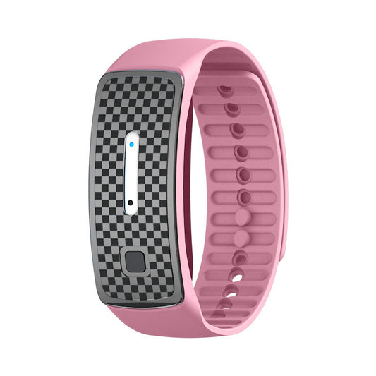 2-Pack Pink Portable Ultrasonic Mosquito Repellent Bracelet - Watch Style Insect Repeller, Pure Physical Protection USB Rechargeable