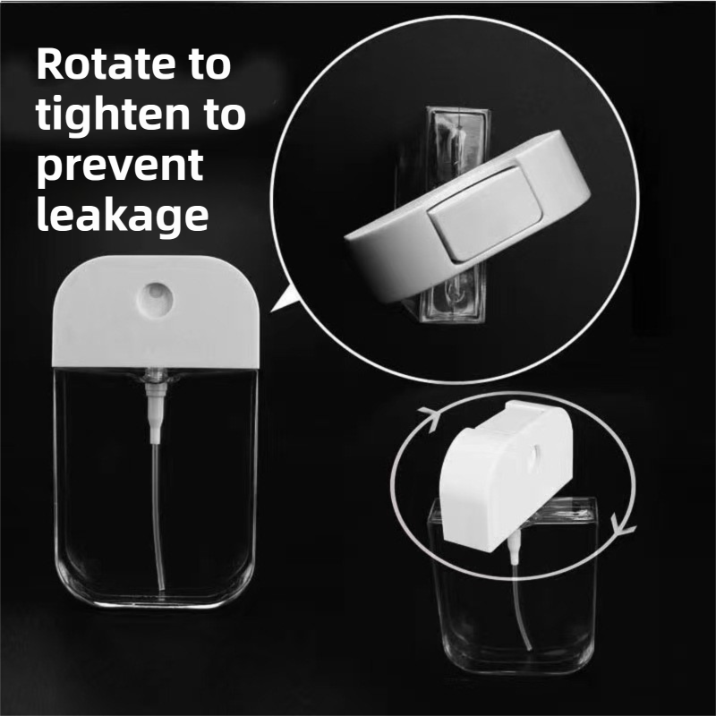 3-Pack Ultra-Slim 50ml Card-Style Travel Spray Bottle with White Silicone Sleeve - Portable ABS/PETG Refillable Hydration Sprayer