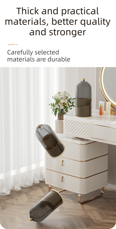 Yellow 360° Rotating Makeup Brush Holder with Black Transparent Dust-Proof Sliding Door - Large Capacity Cosmetic Organizer, Professionaln Gradient Dual Zones