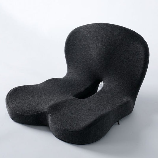 Black Ergonomic Memory Foam Seat Cushion & Lumbar Support(44x42x32CM) - Relieves Sciatica & Corrects Posture with Breathable Cover