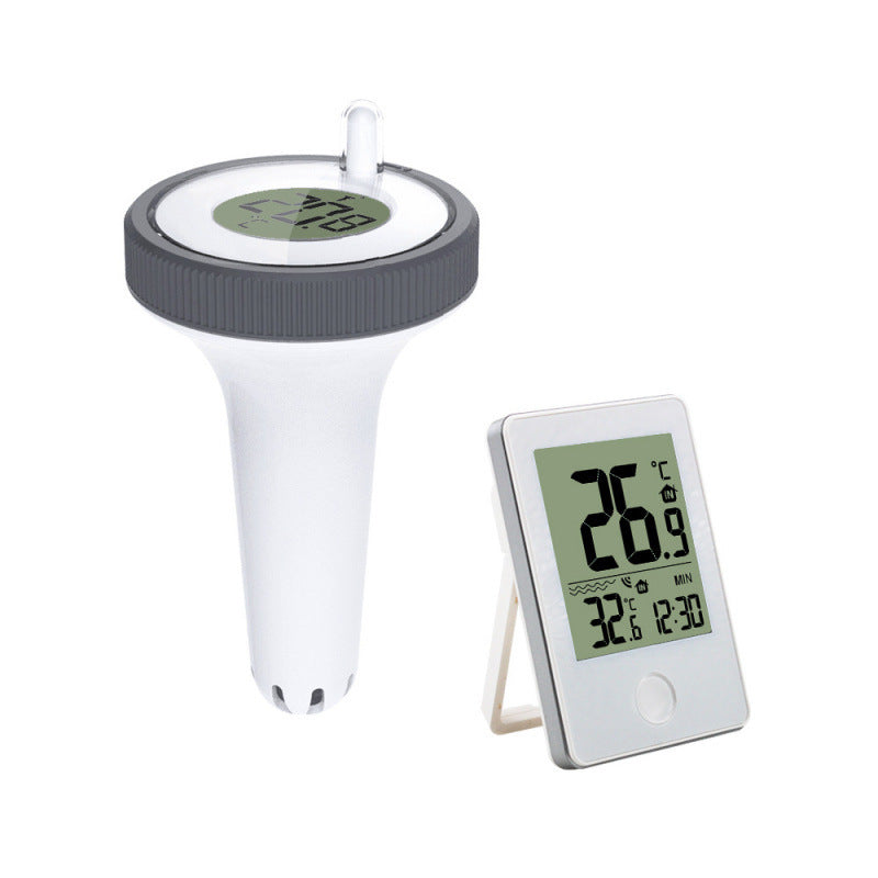 Wireless Pool Thermometer with Indoor Receiver(60M Range) - IPX7 Remote Floating Water Temperature Sensor for Pools, Spas & Hot Tubs
