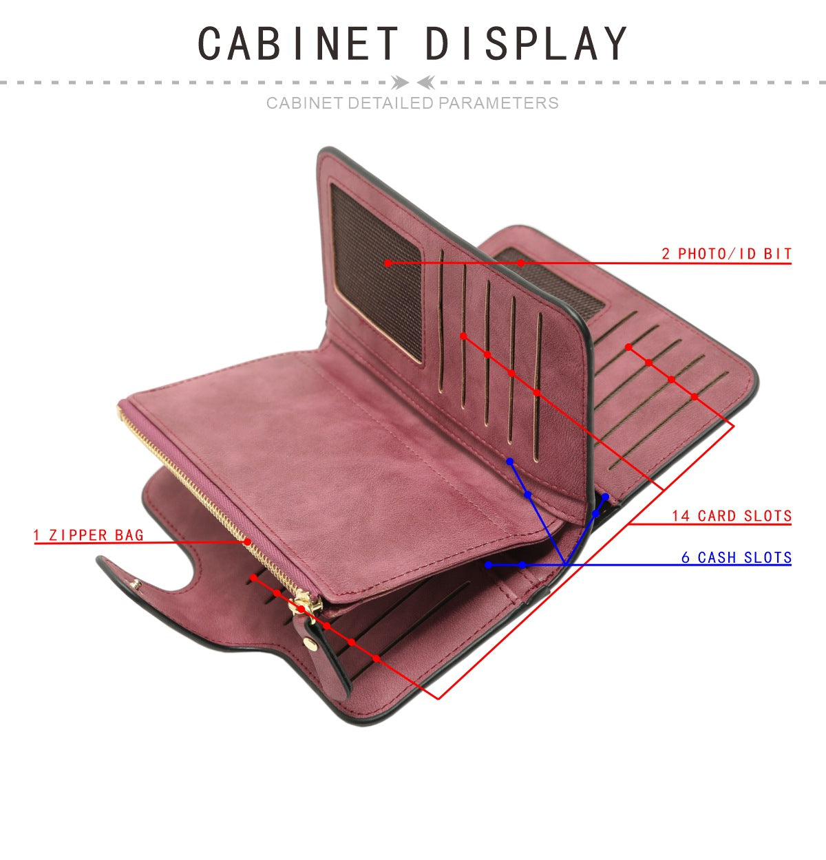 Pink Large Capacity Long Wallet Frosted PU Leather Clutch Bag with 14 Card Slots and Zipper Compartment fits Smartphone for Everyday Use Australia