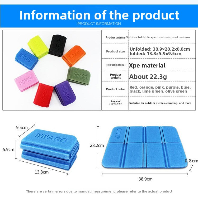 5 Pack Purple Portable Folding Foam Seat Pads Waterproof Damp Proof Mats for Park Camping Beach Hiking Australian Outdoor Activities