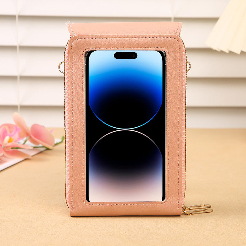 Blue Touch Screen Crossbody Phone Bag for Women Small Shoulder Purse with Dual Zippers and Card Slots Compact Travel Pouch Australian Lifestyle