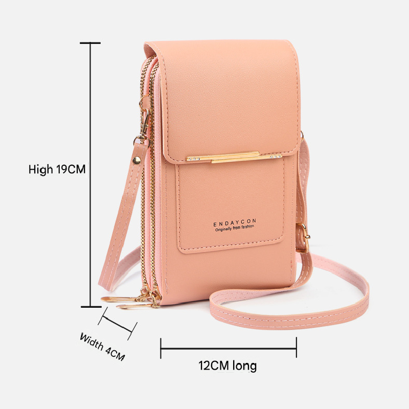 Blue Touch Screen Crossbody Phone Bag for Women Small Shoulder Purse with Dual Zippers and Card Slots Compact Travel Pouch Australian Lifestyle