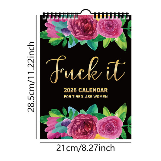 Exhausted women 2026 Wall Calendar 28.5 x 21 cm – Funny and Inspirational Designs for Home, Office, or Gift in Australia