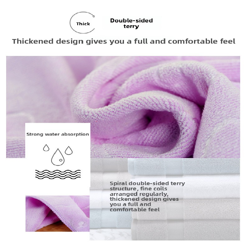 2-Pack Pink Embossed Microfiber Bear Bath Towels – 70 x 140 cm, Ultra-Absorbent and Soft for Bath, Beach & Gym