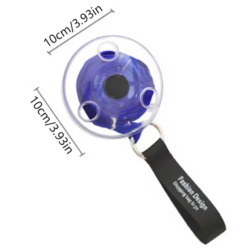 2-PCS Blue Compact Retractable Shopping Bag with Durable Nylon and ABS Plastic Disc Design for Everyday Use Local Standard Fit