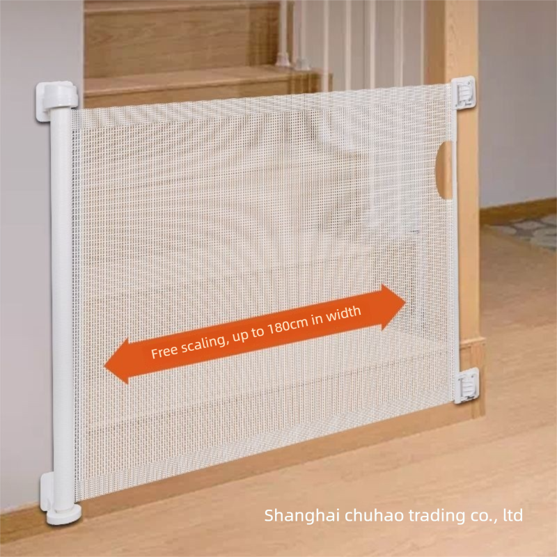 Black Retractable Baby Safety Gate and Pet Barrier Extra Wide 300cm for Stairs and Doorways No Drill Mesh In-Home Protection Solution for Local Families
