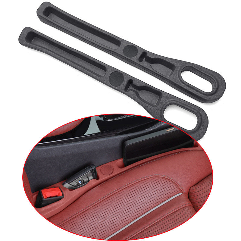 Black Car Seat Gap Filler Strip with Integrated Storage Slot Universal Interior Organizer for Mobile Phones and Keys Safety Solution for Local Drivers