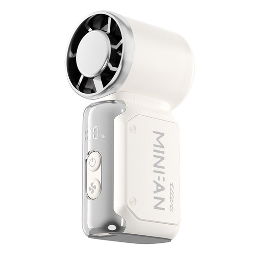 White Portable Mini Handheld Fan with 199-Speed Settings and Brushless Motor for Outdoor Use High Performance Cooling Solution Local Standard Fit