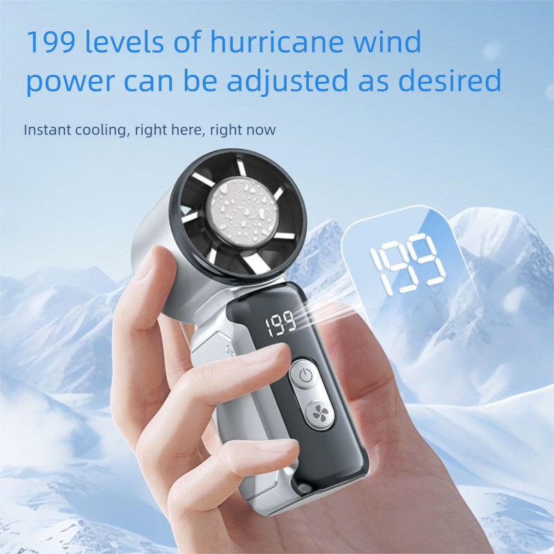 Pink Portable Mini Handheld Fan with 199-Speed Settings and Brushless Motor for Outdoor Use High Performance Cooling Solution Local Standard Fit