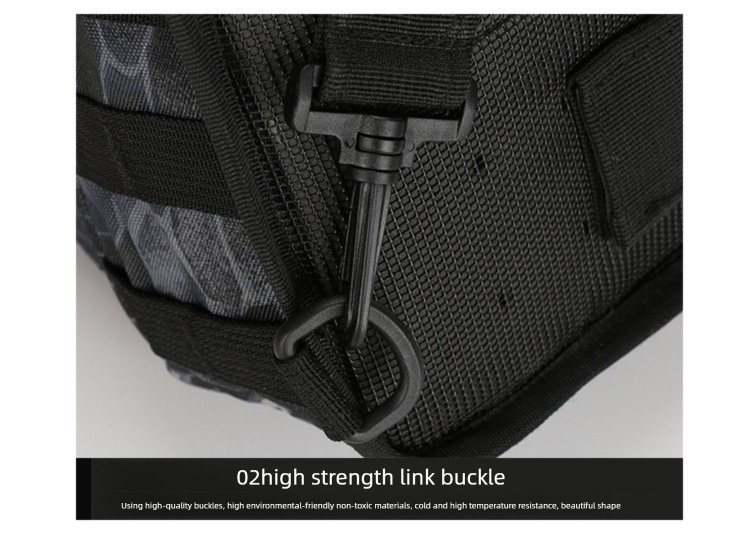 Tactical Sling Bag Jungle Camo 600D Waterproof Crossbody Backpack MOLLE EDC Shoulder Pack for Hiking Outdoor