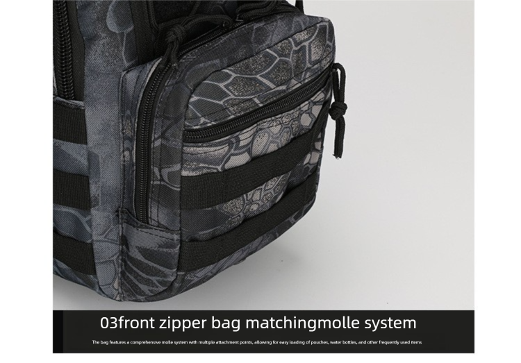 Tactical Sling Bag 3-Color Desert Camo 600D Waterproof Crossbody Backpack MOLLE EDC Shoulder Pack for Outback Hiking