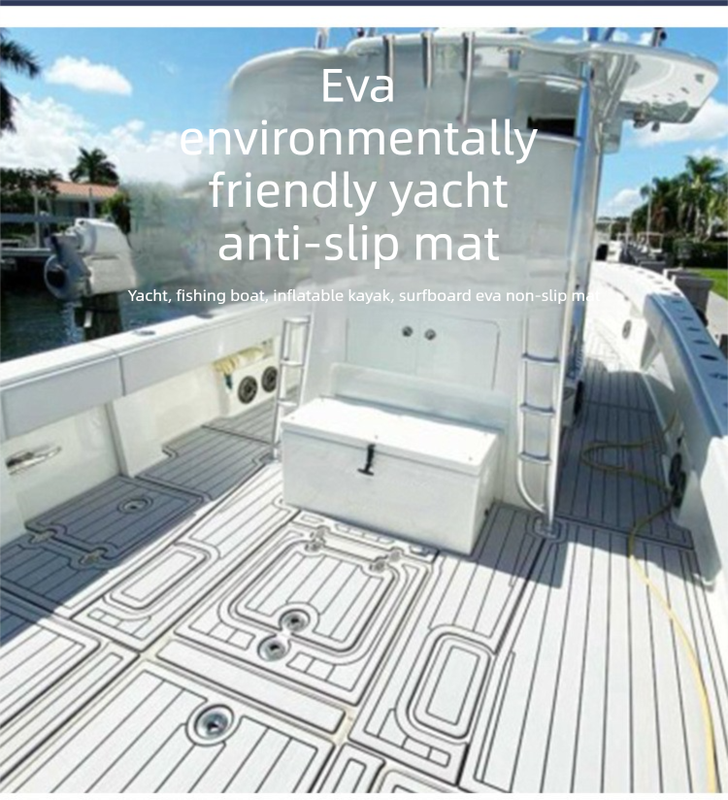 EVA Faux Teak Boat Flooring Sheet Marine Decking Mat Self Adhesive Non Slip Foam for Yacht Caravan & RV (Gold & Black, 240cm x 45cm)